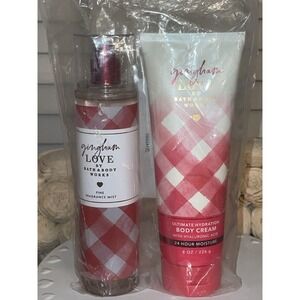 GINGHAM LOVE Bath & Body Works 8 oz Mist & Body Cream Set New In‎ Package